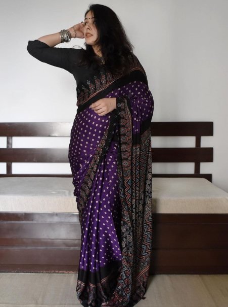 Designer Collection Tussar Silk Fabric Saree