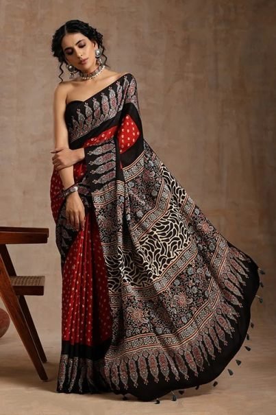 Designer Collection Tussar Silk Fabric Saree