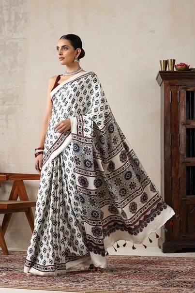 Designer Collection Tussar Silk Fabric Saree