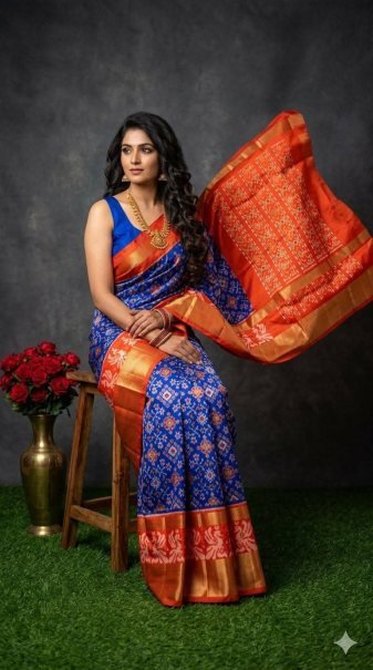Exclusive Double Weaving Printed Sarees
