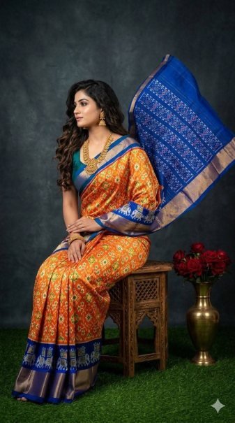 Exclusive Double Weaving Printed Sarees