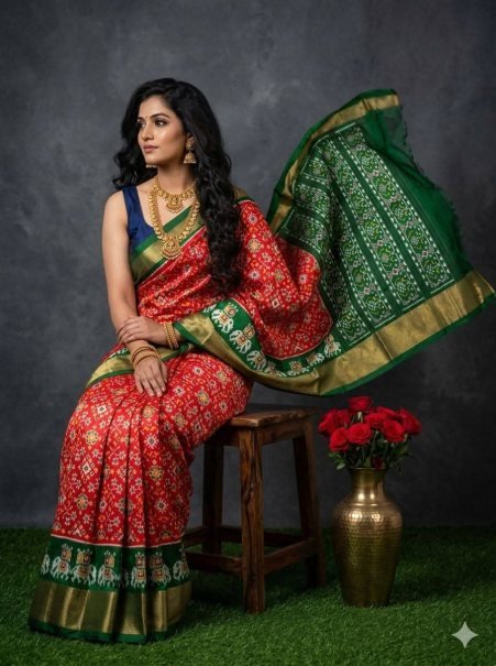 Exclusive Double Weaving Printed Sarees