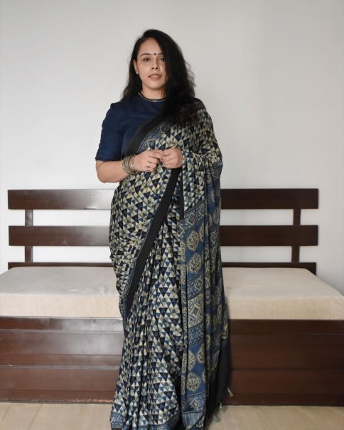 Premium Tussar Silk Digital Print Saree