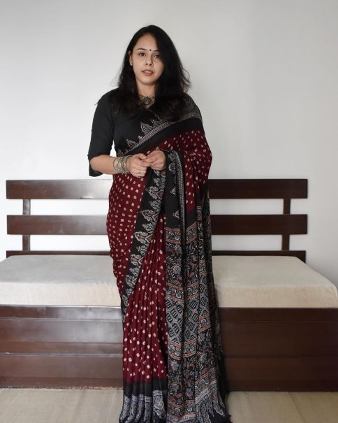 Premium Tussar Silk Digital Print Saree
