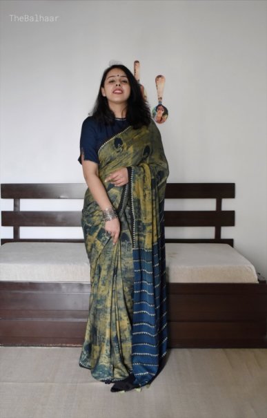 Premium Tussar Silk Digital Print Saree