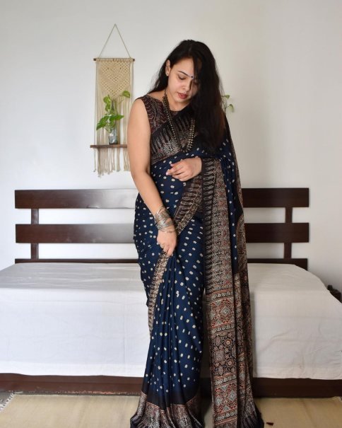 Premium Tussar Silk Digital Print Saree